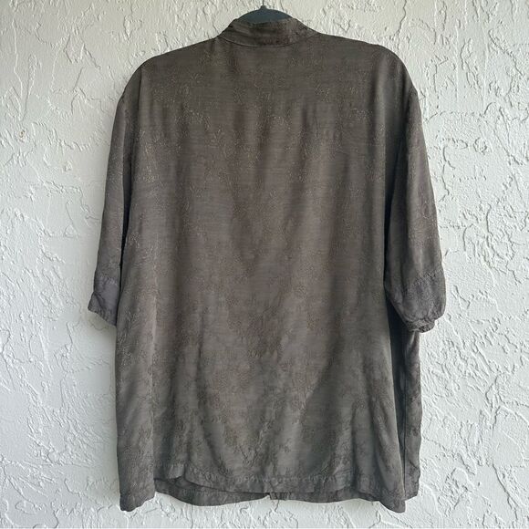 BRYN WALKER Shirt Top Womens Size Medium Embroidered Boho Pockets Lagenlook - Picture 5 of 7